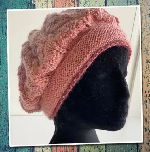 Baggy Beret (rose)