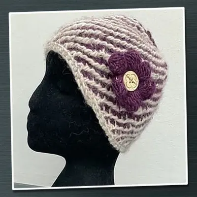 Daisy burgundy-offwhite